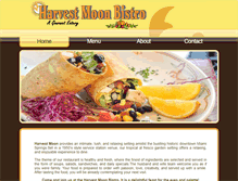 Tablet Screenshot of harvestmoonbistro.com